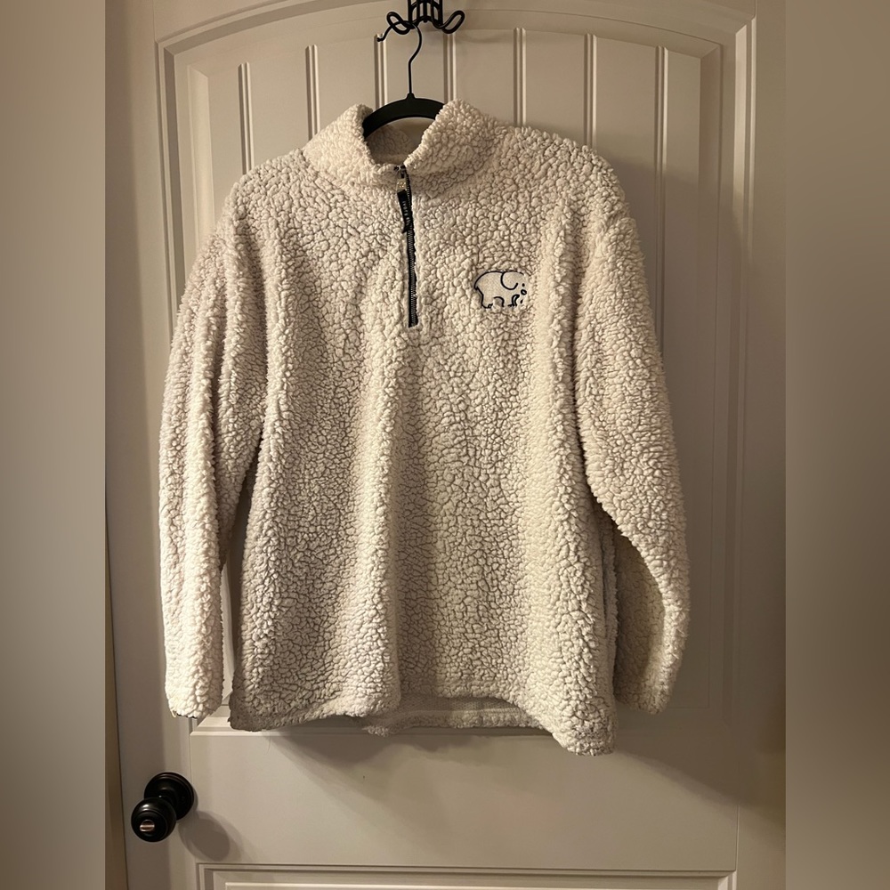 Ivory Ella Sherpa Quarter zip